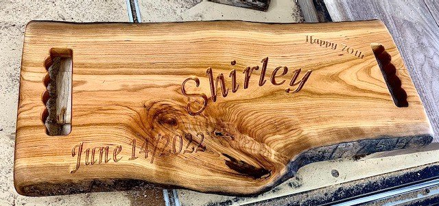 Engraved Charcuterie Board With Handles