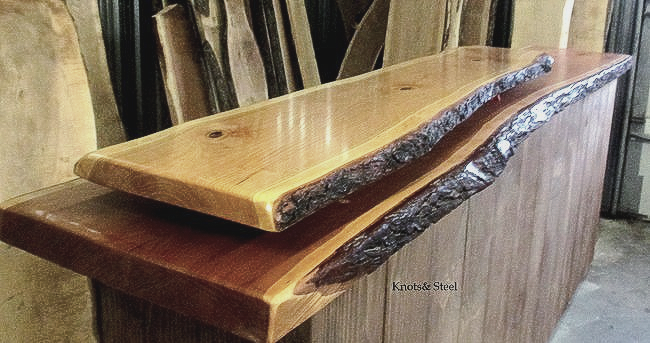 Live Edge wood slab for a bar top