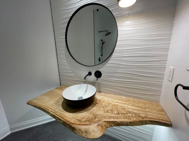 Sink Shelves,live Edge Shelf Floating,bathroom Sink Shelf,live Edge Vanity  Sink,live Edge Slab Wood,live Edge Counter Top 