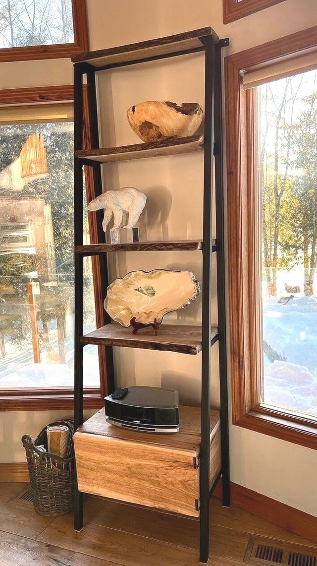 Live edge online ladder shelf