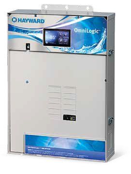 A picture of a hayward omnilogic swimming pool control panel.