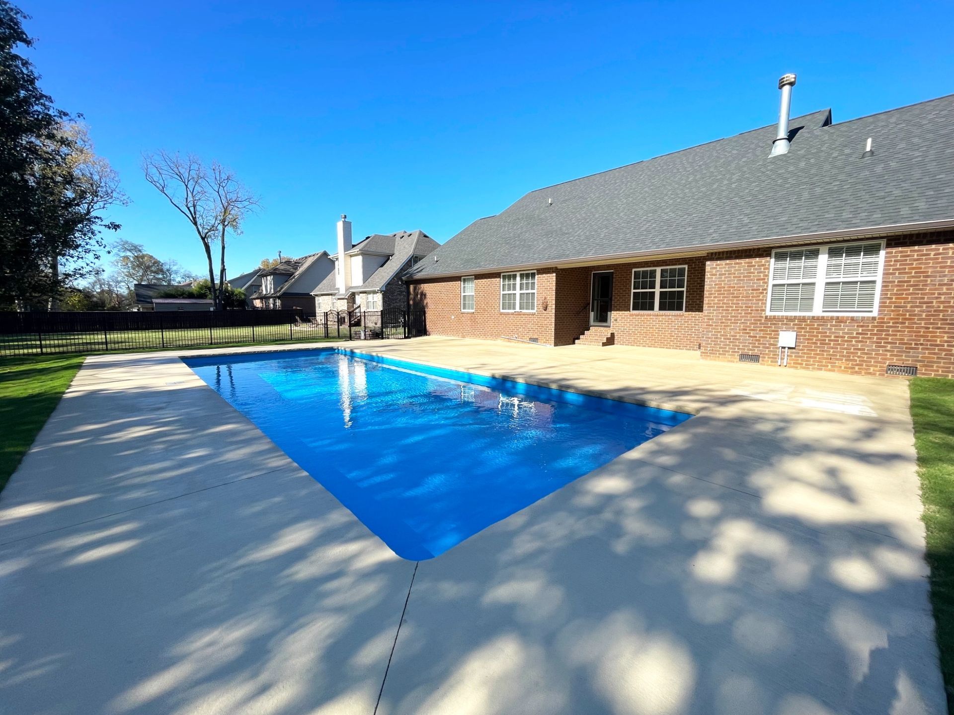 16x40 Aspen pool installation by Majestic Swim in Smyrna, TN featuring a sleek rectangular design.