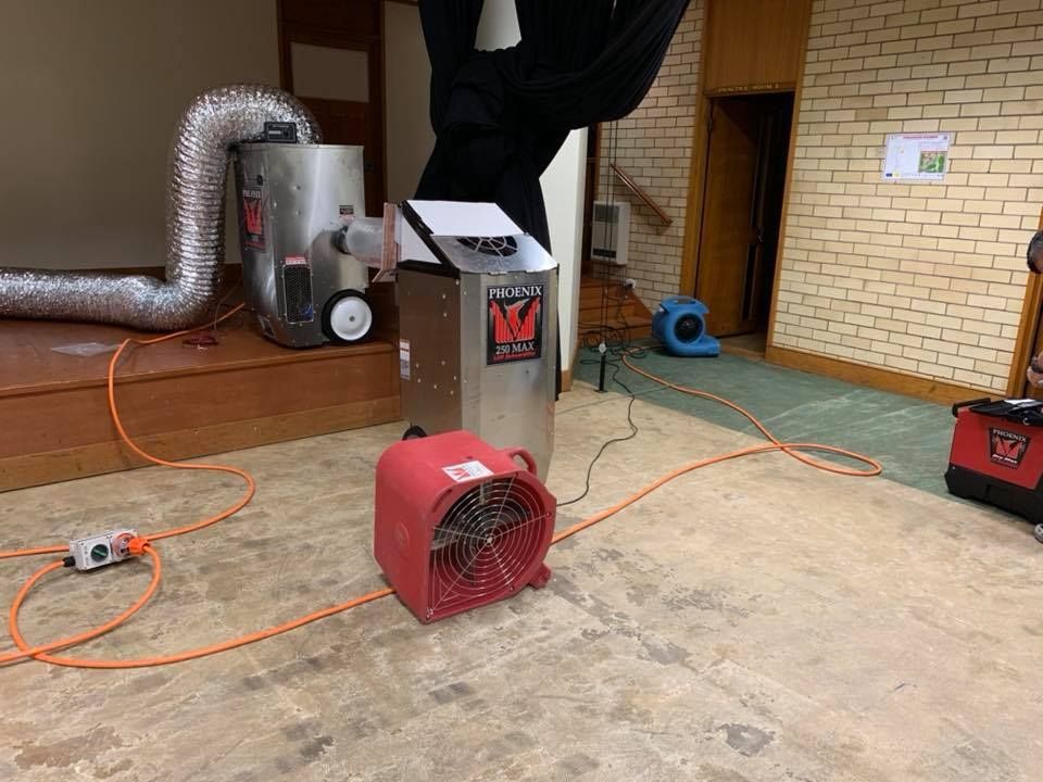 A Room With Structural Drying Machine on the Floor — Restore All Qld in Kingaroy, QLD