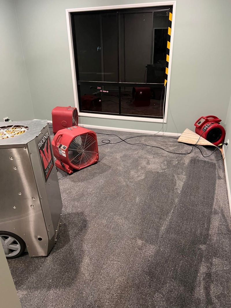 A Room With a Carpeted Floor is Being Cleaned — Restore All Qld in Toowoomba, QLD