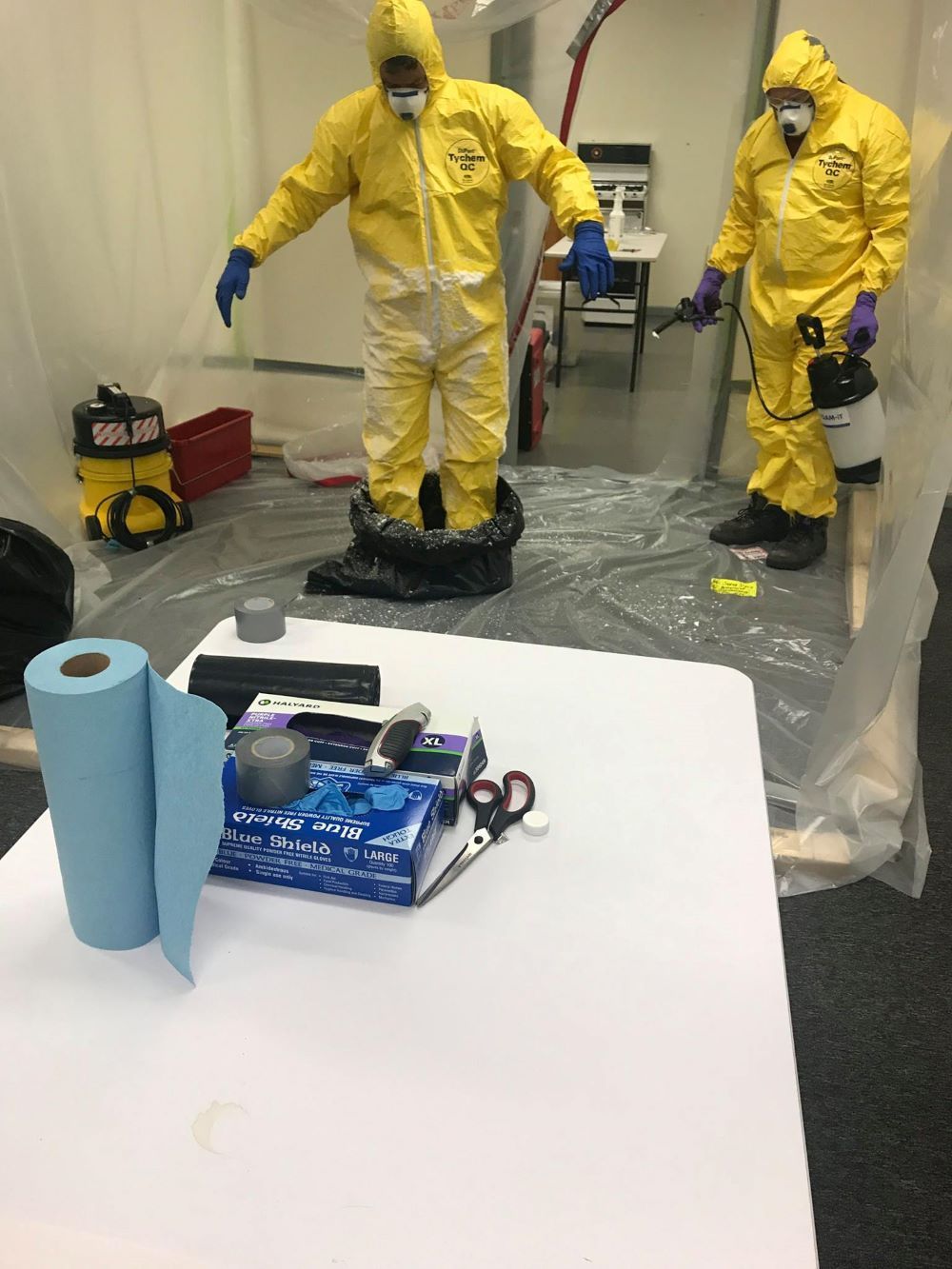 Two Men Are Cleaning and Inspecting in a Room — Restore All Qld in Kingaroy, QLD