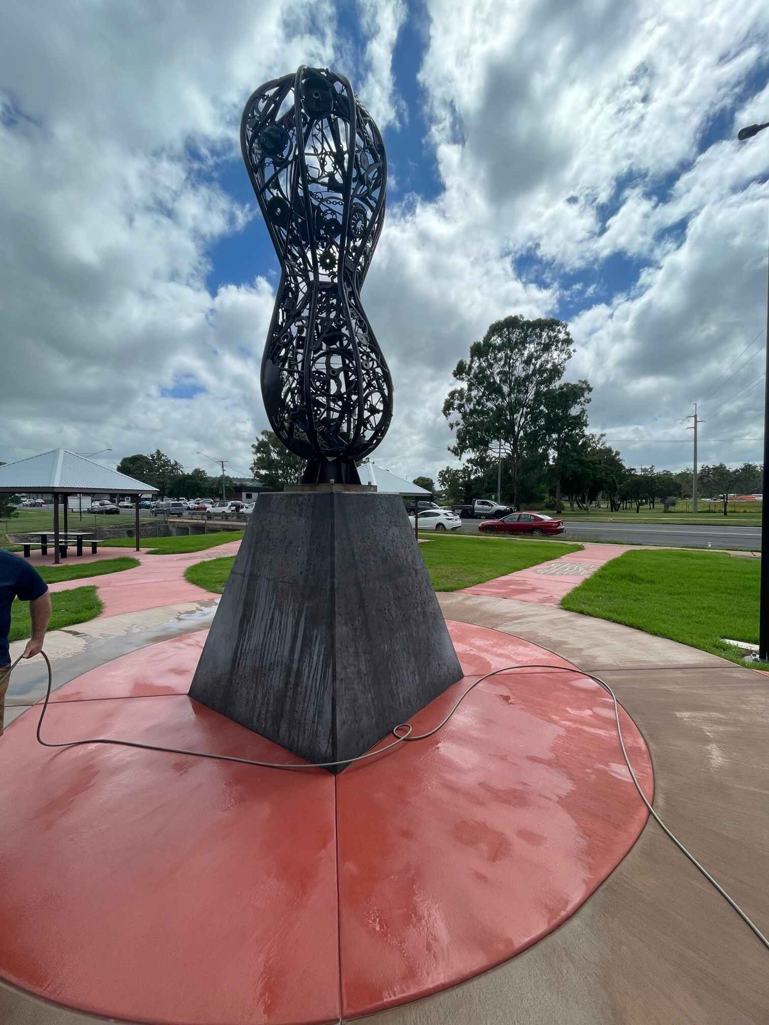 A Man is Removing the Graffiti — Restore All Qld in Bundaberg, QLD