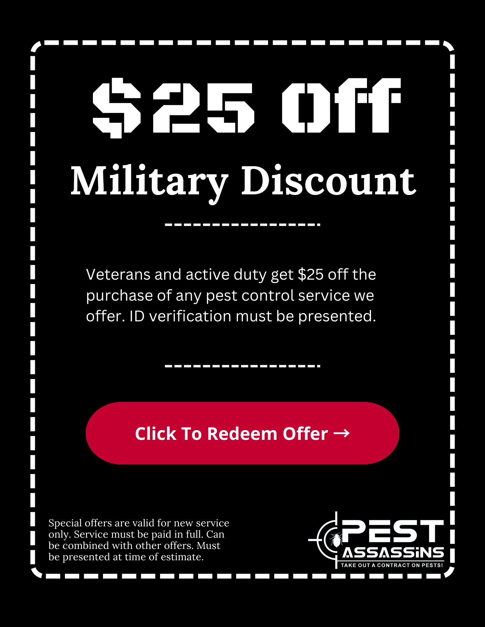 military discount pest control  coupon offer Rhode Island and Massachusetts