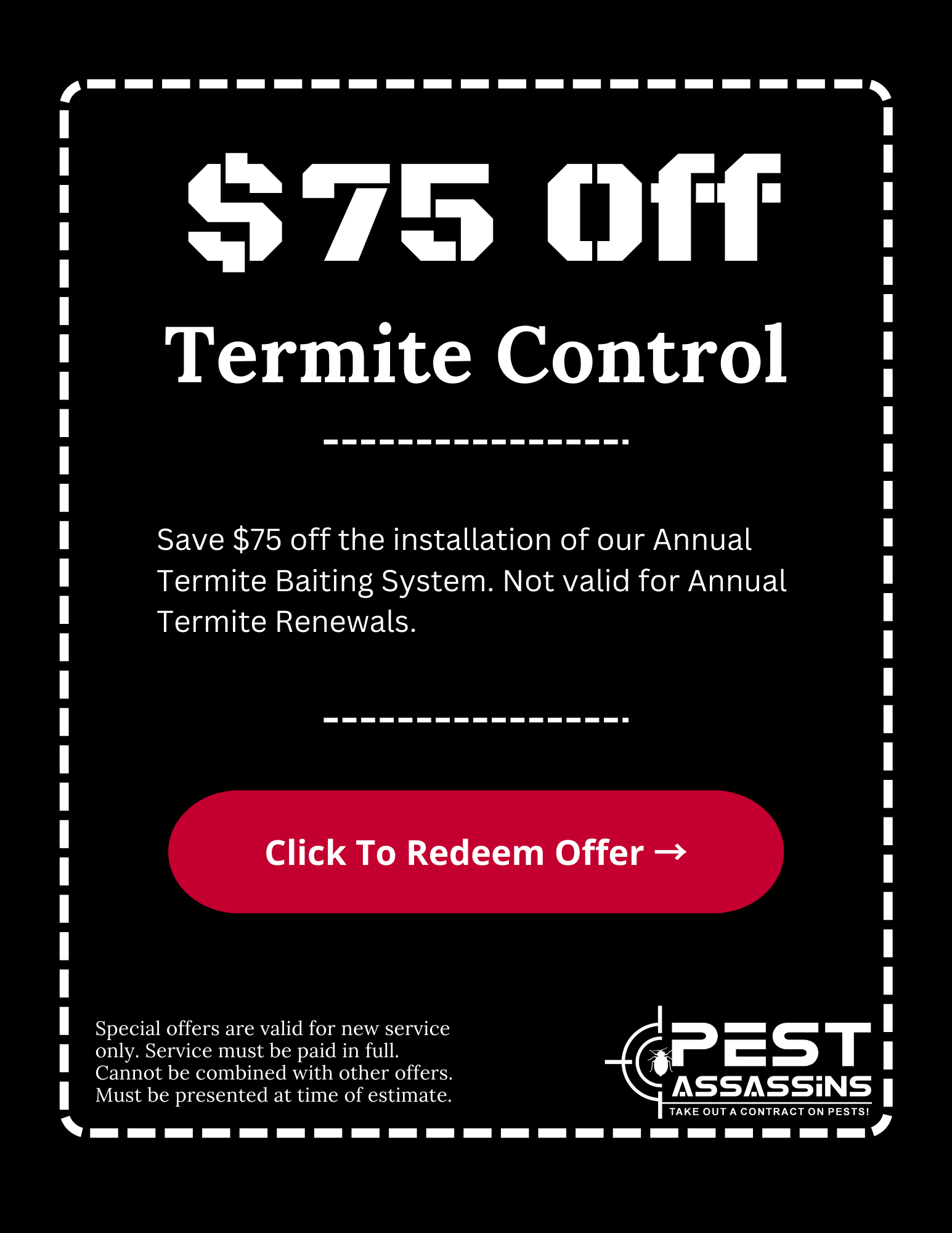 termite control coupon offer Rhode Island and Massachusetts