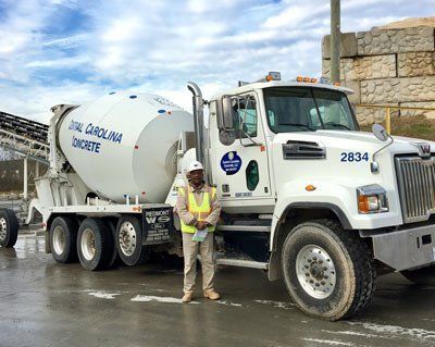 Man Standing Near The Truck — Greensboro, NC — Central Carolina Concrete, LLC