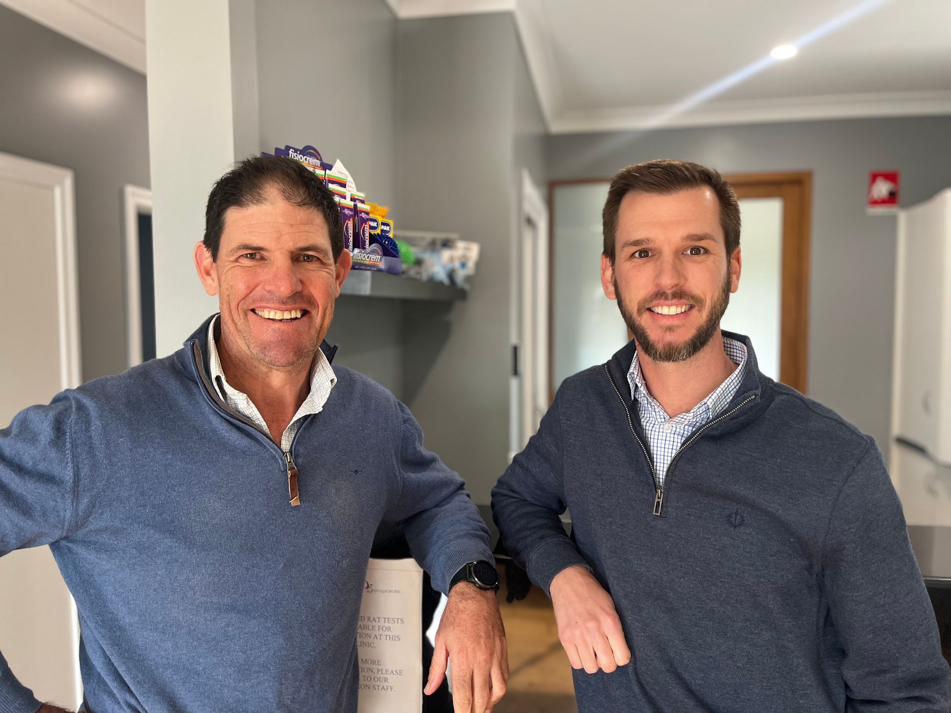 Two Men On Gray Shirt | Toowoomba & Roma, QLD | Brownlie Chiropractic