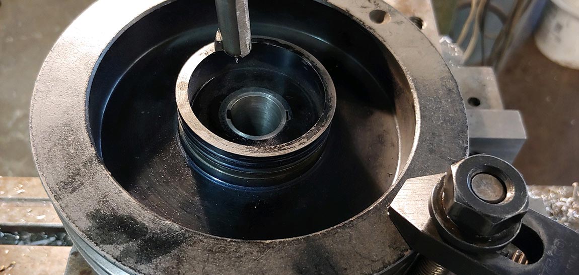 Bore, brush and keyway in a taper bore