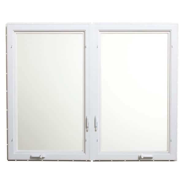 A white window with two windows on a white background.
