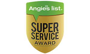 the logo for angie 's list is a super service award .