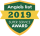 the logo for angie 's list 2019 super service award