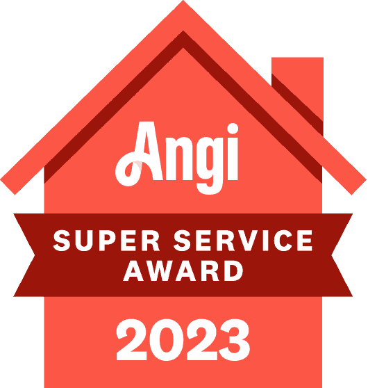 a badge that says angi 2020 super service award