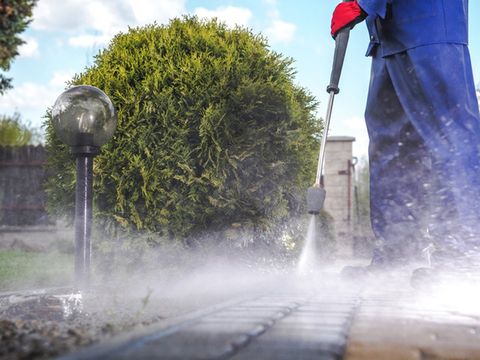 Professional worker doing power wash — Canton, OH — Northern Mobile Electric