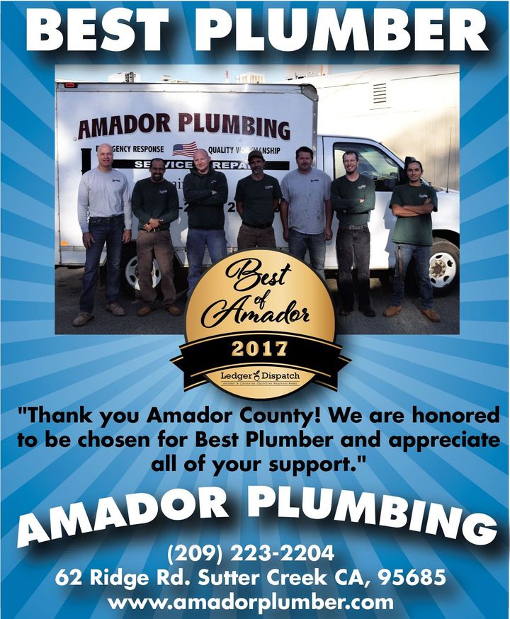 Best of Amador 2017 – Sutter Creek, CA – Amador Plumbing