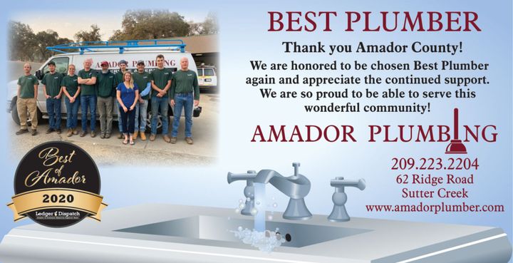 Best of Amador 2020 – Sutter Creek, CA – Amador Plumbing