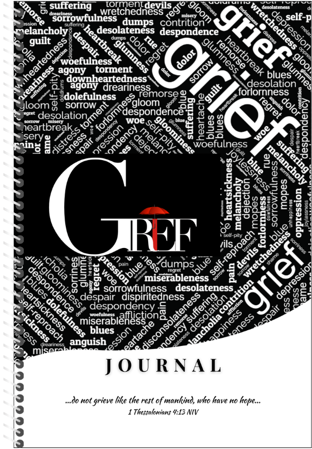 Artisan by NorwoodWorksIT Grief Word Cloud Journal