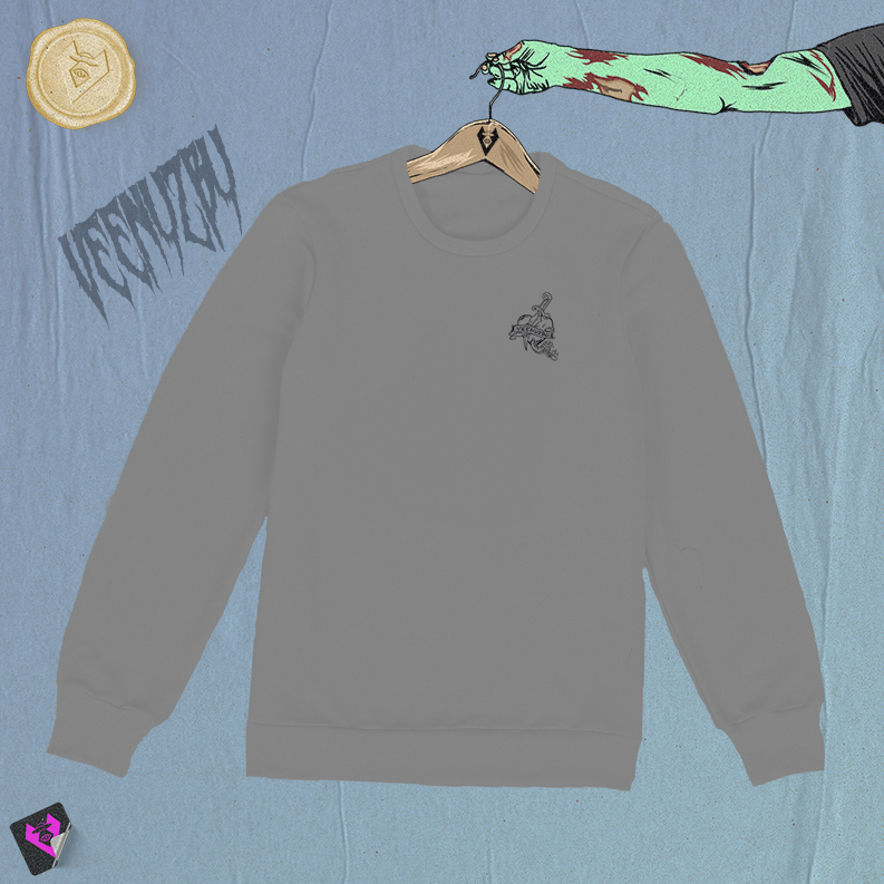 Blusão Zumbi Cinza  Minimalista 