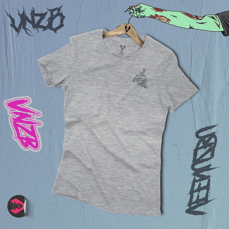 Camiseta Baby Zumbi Cinza Frente