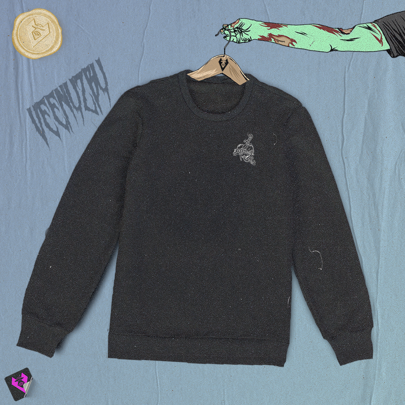 Blusão Zumbi Preto Minimalistas