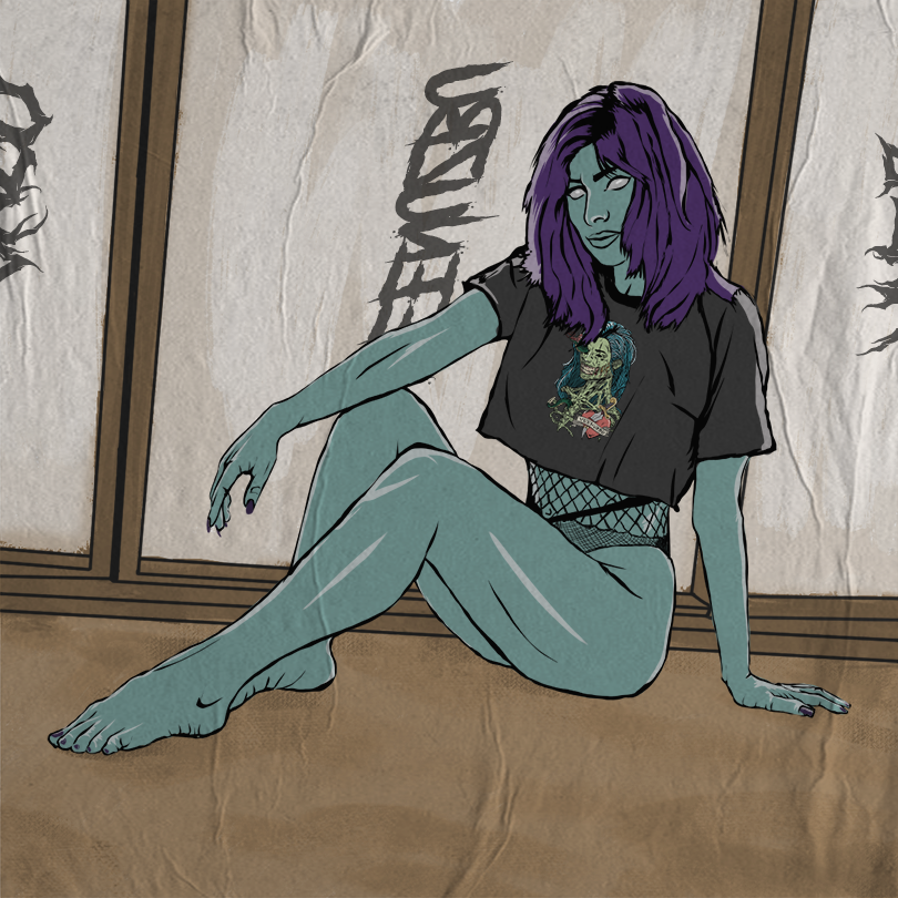 Cropped Zumbi Feminino Preto