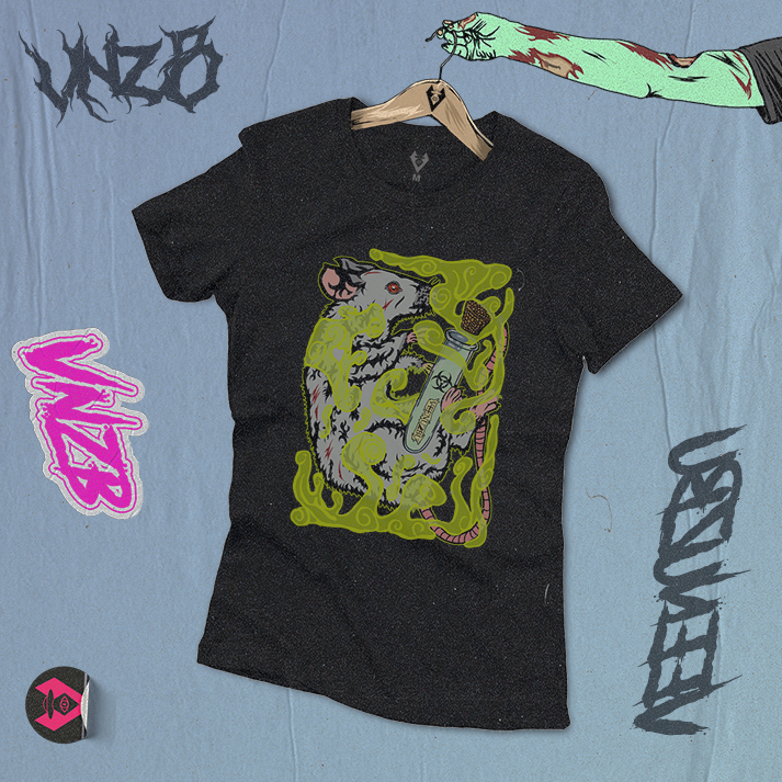 Camiseta Baby Rato Preta