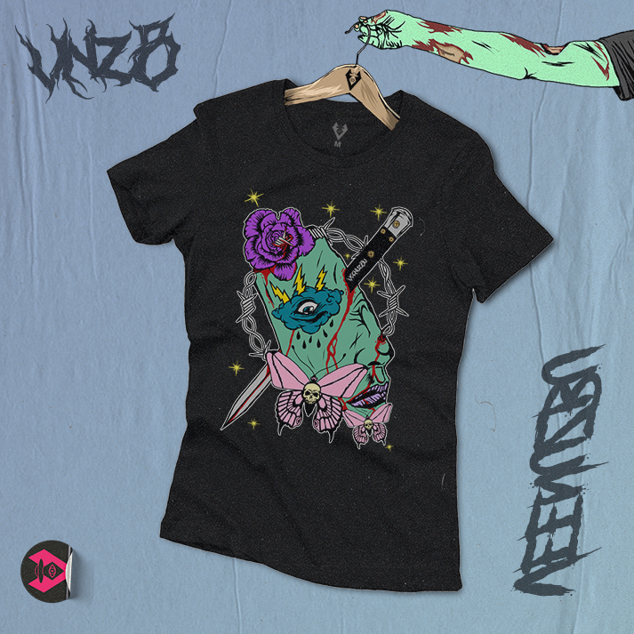 camiseta Baby preto borboleta