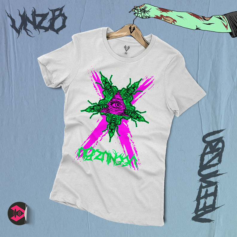 Camiseta baby Branca Mosca