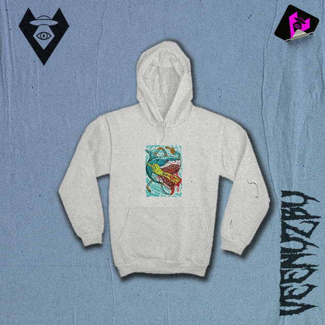 Moletom Shark Branco frente grande