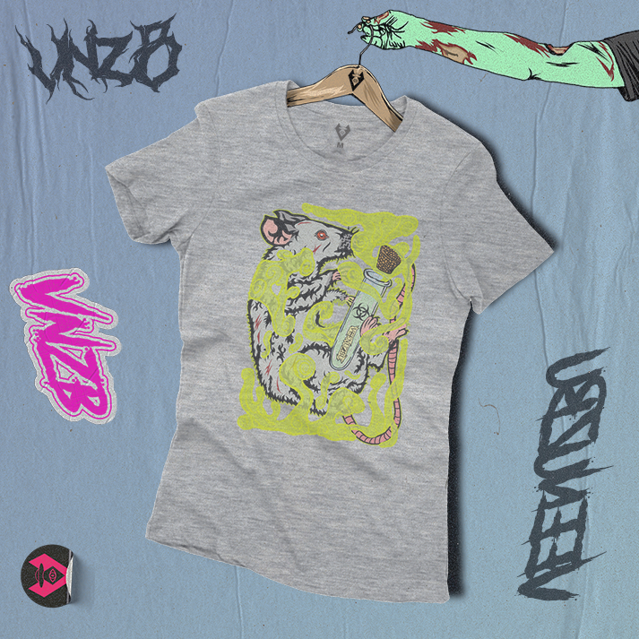 Camiseta Baby Rato Cinza