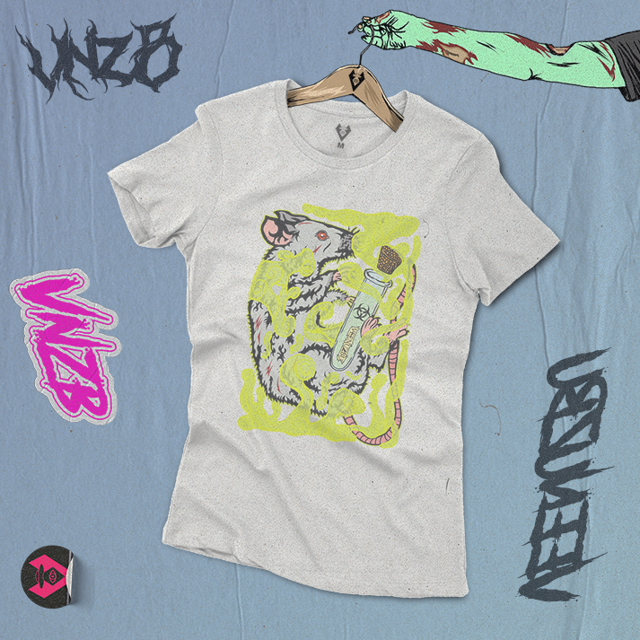 Camiseta Baby Rato Branca