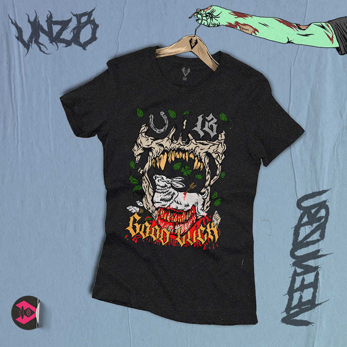 Camiseta Sorte Preta Feminina