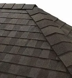 A close up of a roof with shingles on it.