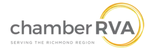 "chamber RVA" logo with a golden circle and the tagline "Serving the Richmond Region."