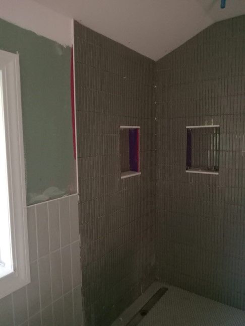 A Bathroom With A Walk In Shower And A Window — Nyack, NY — FWS Home Improvement