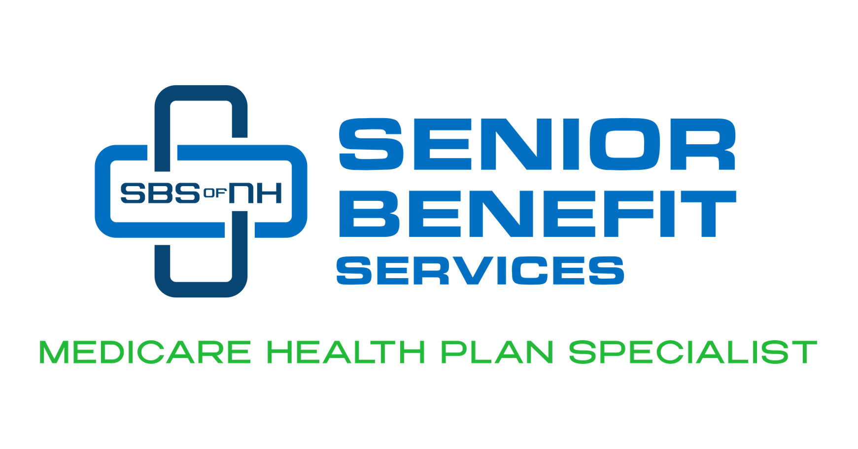 The logo for senior benefit services is a medicare health plan specialist.