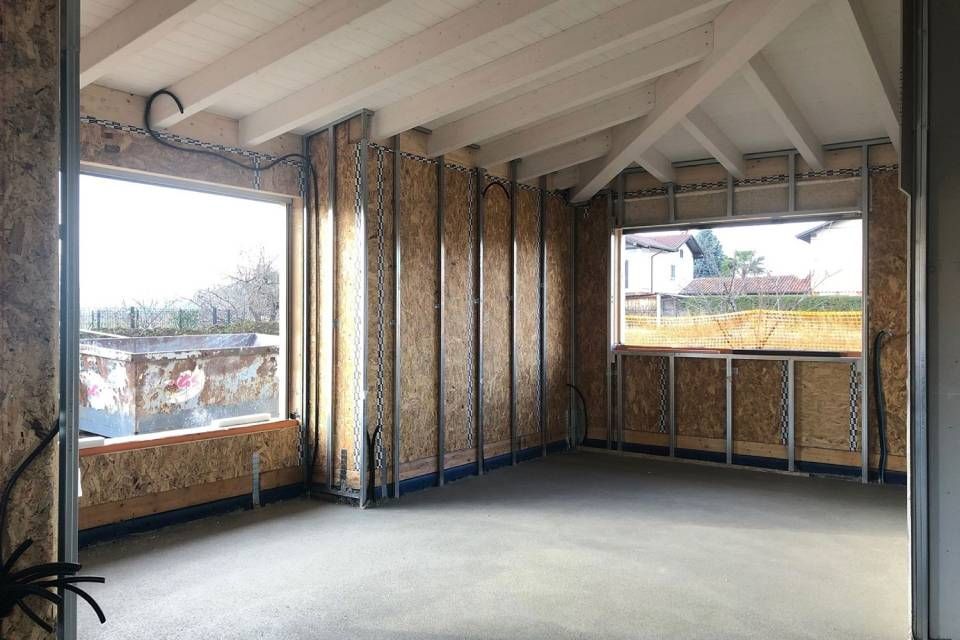 casa prefabbricata a Novara in costruzione
