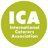 The logo for the international caterers association is green and white.