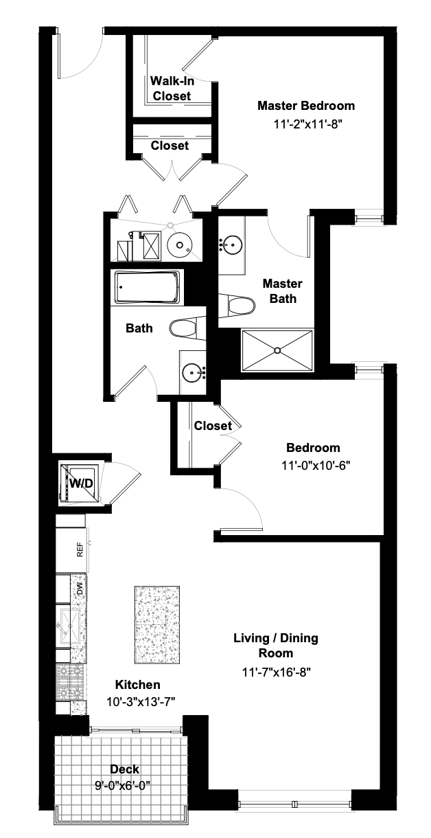 a black and white floor plan of a house .