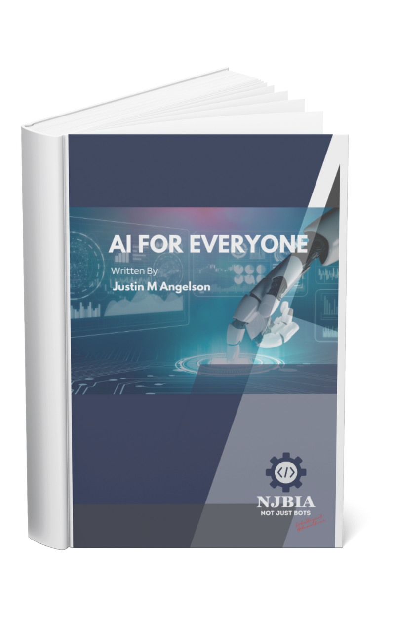 A book titled ai for everyone with a robot on the cover.