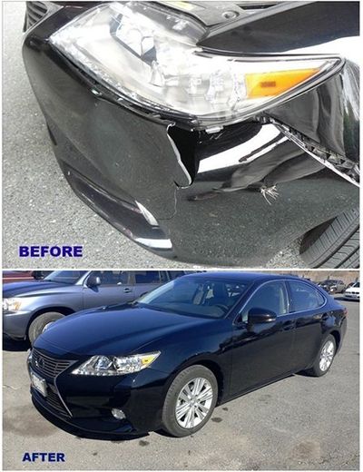 Tow — Before and After of Repaired Car in Easton, MD