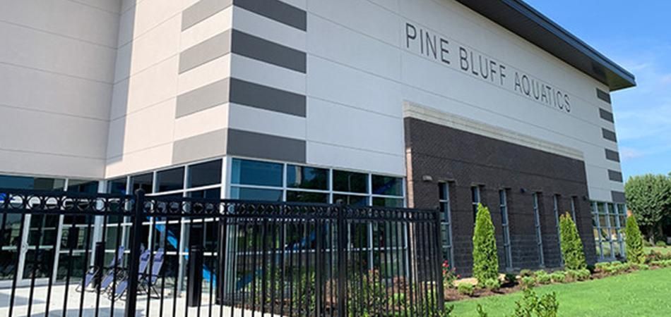 pine bluff aquatic center exterior
