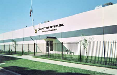 Commercial Building With Wrought Iron Fence — Riverside, CA — Elrod Fence Co
