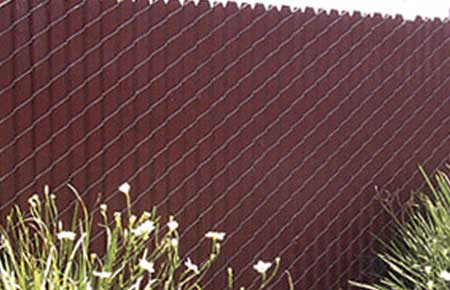 Red Fence With Chain Link — Riverside, CA — Elrod Fence Co
