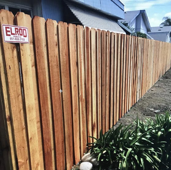 Front Yard Wood Fence — Riverside, CA — Elrod Fence Co