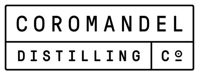 a black and white logo for coromandel distilling co.