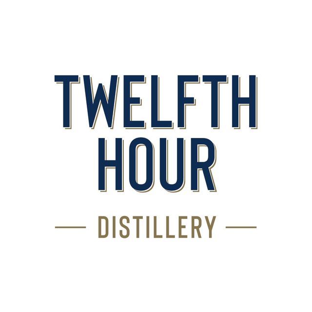 a logo for a distillery called twelfth hour distillery