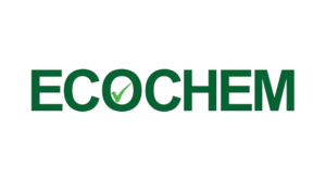 the logo for ecochem has a green check mark on it .